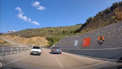 Bursa'da otobanda ters yönde ilerledi