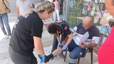 Antalya'da kask sayesinde ölümden döndü