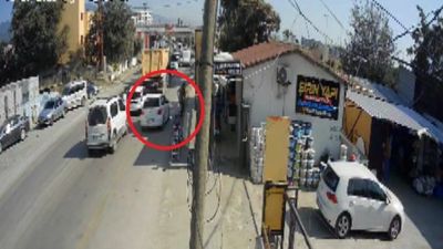 Hatay'da emniyet şeridi ihlali kamerada
