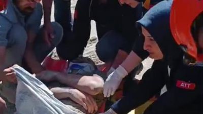 Gümüşhane'de iş makinesi elektrik tellerine temas etti: 1 işçi yaralandı