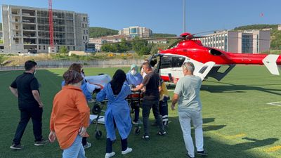 Düzce'de hava ambulansı, 24 yaşındaki genç kız için havalandı