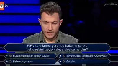 Top hakeme çarpıp gol olursa ne olur? Kim Milyoner Olmak İster’e damga vuran FIFA sorusu