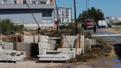 Antalya'da köpeğe çarpmamak için kaza yapıp yangına neden oldu