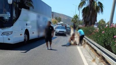 Muğla'da otobanda otobüsün çarptığı yaya hayatını kaybetti