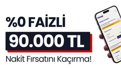 Hesap.com'da 90.000 TL 3 ay vadeli ihtiyaç kredisi fırsatı