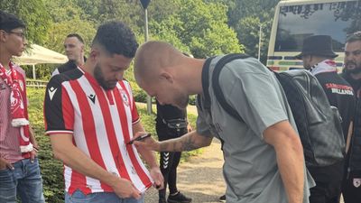 Samsunspor kafilesi Hollanda'ya ulaştı