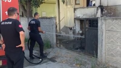 Düzce'de devriye atan polislerin fark ettiği yangın söndürüldü