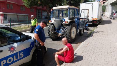 Samsun'da çaldığı traktörle şehir turu yapınca yakalanması kaçınılmaz oldu