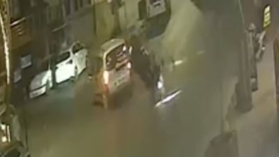 Tekirdağ'da motosiklet sürücüsünün takla attığı kaza
