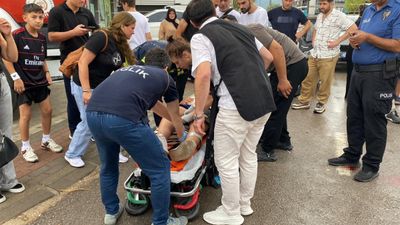 Kocaeli'de bisikletten düştü: Bacağına direksiyon saplandı