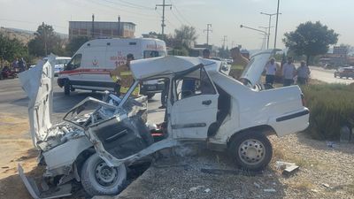 Manisa'da 2 kişinin öldüğü kazanın görüntüleri ortaya çıktı