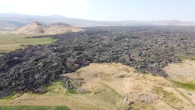 1855 yılında Tendürek Dağı'ndan akan lavların yuttuğu köyler araştırılıyor
