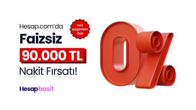 Hesap.com'da yüzde sıfır faizle 90.000 TL kredi fırsatı