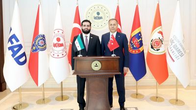 Ali Yerlikaya, Suriye mevkidaşı Enes Hattab ile görüştü