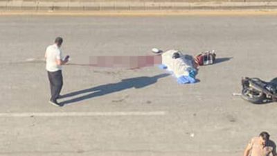 Ankara'da otomobillerin arasına sıkışan motosikletin sürücüsü öldü