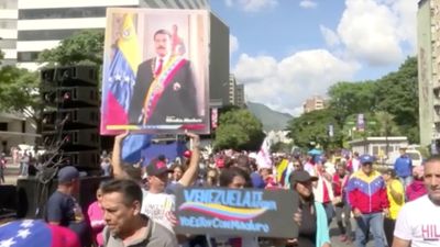 ABD yakalanması için ödül koydu: Venezuela'da Devlet Başkanı'na destek yürüyüşü