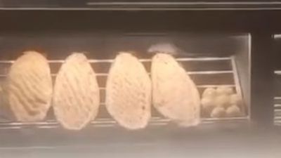 Elazığ'da bir fare ekmeklerin üzerinde görüntülendi