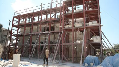 Hatay'da depremde hasar gören Tarihi Şeyh Ali Camisi restorasyonda