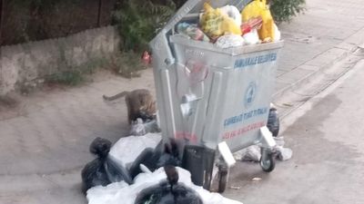 Denizli Pamukkale'de çöp dağları