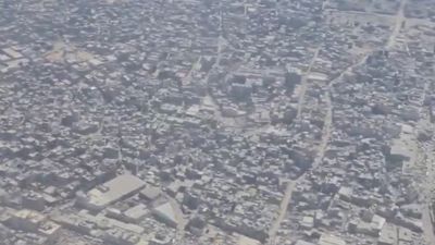 Gazze'den yürek parçalayan görüntüler: Bölgedeki yıkım havadan görüntülendi