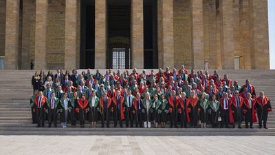 Yargıtay üyelerinden adli yıl açılışında Anıtkabir'e ziyaret
