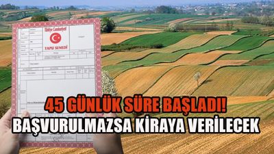 Tapu sahipleri dikkat: Son 45 gün! Başvuru yapılmazsa kiraya verilecek