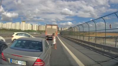 İstanbul'da viyadükteki kediyi kurtarmaya çalışan kadına otomobil çarptı