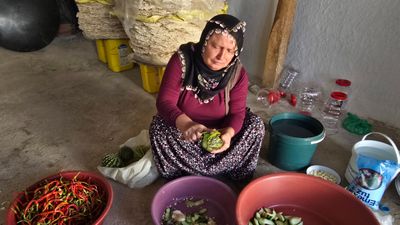 Yozgat'ta turşu ve biberler kilerlerde yerini aldı