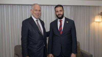 Suriye Cumhurbaşkanı Şara, Dünya Yahudi Kongresi Başkanı ile görüştü