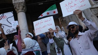 Şam'da Küresel Sumud Filosu'na destek gösterisi düzenlendi