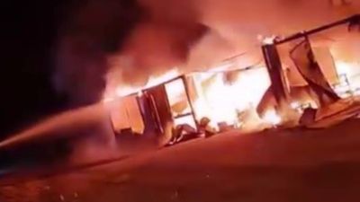 Erzurum’da şantiye alanında yangın paniği