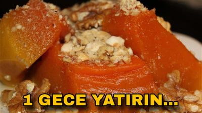 Balkabağını 1 gece bu şekilde bekletin, dağılmadan pişirin...