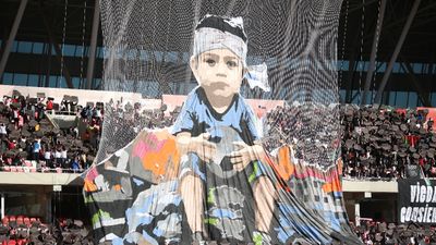 Sivasspor taraftarından Gazze koreografisi