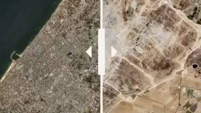 Gazze'deki katliamın 2. yılında bölgedeki yıkım havadan görüntülendi