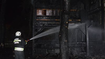 Samsun'da Atatürk'ün kaldığı tarihi konak yandı