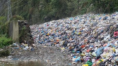Artvin'de Karadeniz Sahil Yolu kenarındaki çöp dağları tepki çekiyor