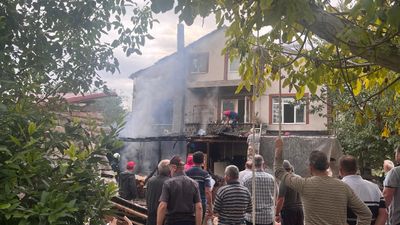 Sinop'ta yangın sırasında tüp patladı