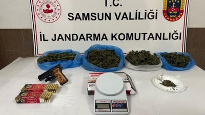 Samsun'da kaçak silah ve uyuşturucu operasyonlarında 3 kişi tutuklandı