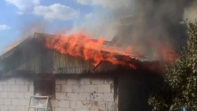 Malatya'da korkutan ev yangını