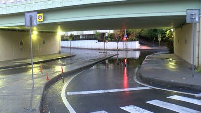 İstanbul'da etkili olan sağanak yağış nedeniyle alt geçidi su bastı
