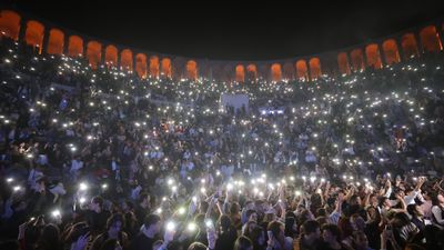 Genç oyuncular Aspendos Antik Tiyatrosu’nda sahne aldı