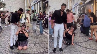 İstanbul'da boynuna tasma taktığı kadını sokakta gezdirdi: Tutuklandılar