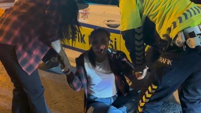 Kayseri'de polisin alkollü yolcuyla imtihanı kamerada