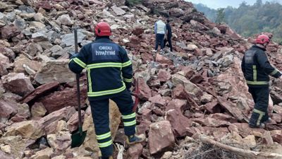 Ordu'da taş ocağında göçük meydana geldi