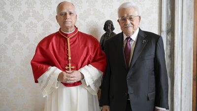 Mahmud Abbas, Papa 14'üncü Leo ile görüştü