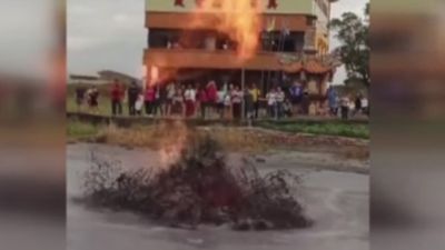 Tayvan'da çamur volkanı ikinci kez püskürdü