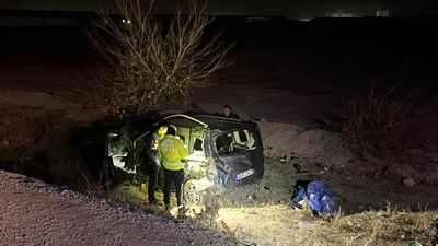 Konya'da şarampole devrilen araçta 1 kişi öldü