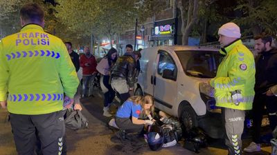 Tekirdağ'da kazaya karışan motosikletliye bakarken kaza yaptı