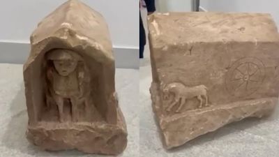 Kırıkkale'de operasyonda Roma dönemine ait mezar steli ele geçirildi