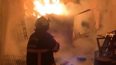 Çankırı'da çıkan yangında ki ev alevlere teslim oldu